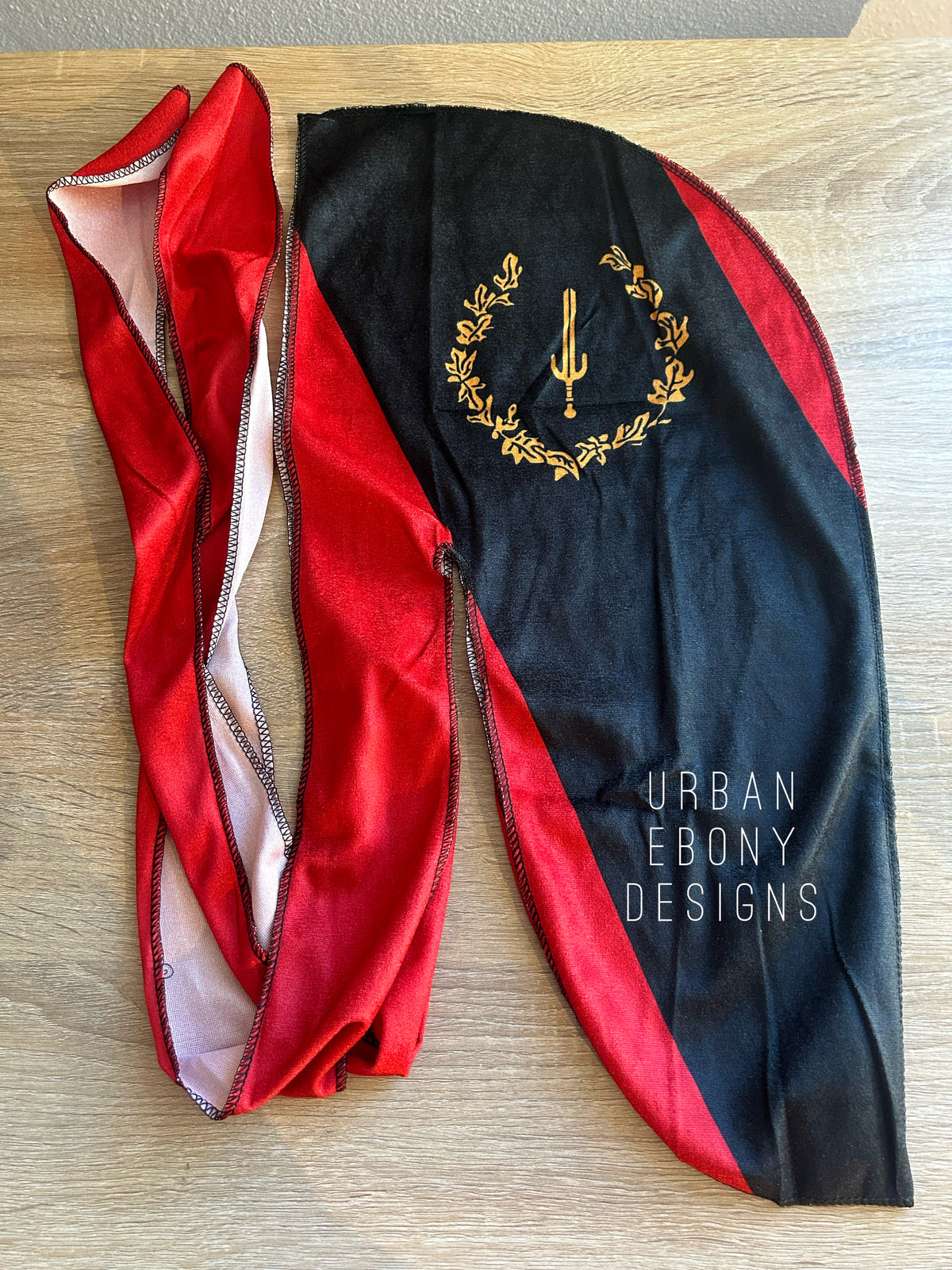 Black American heritage durag velvet
