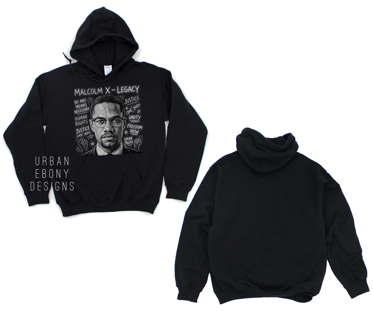 Malcolm X hoodie custom Pre order