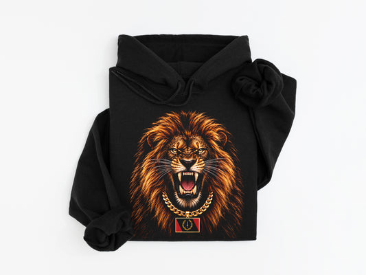 Custom black American heritage lion pre order hoodie